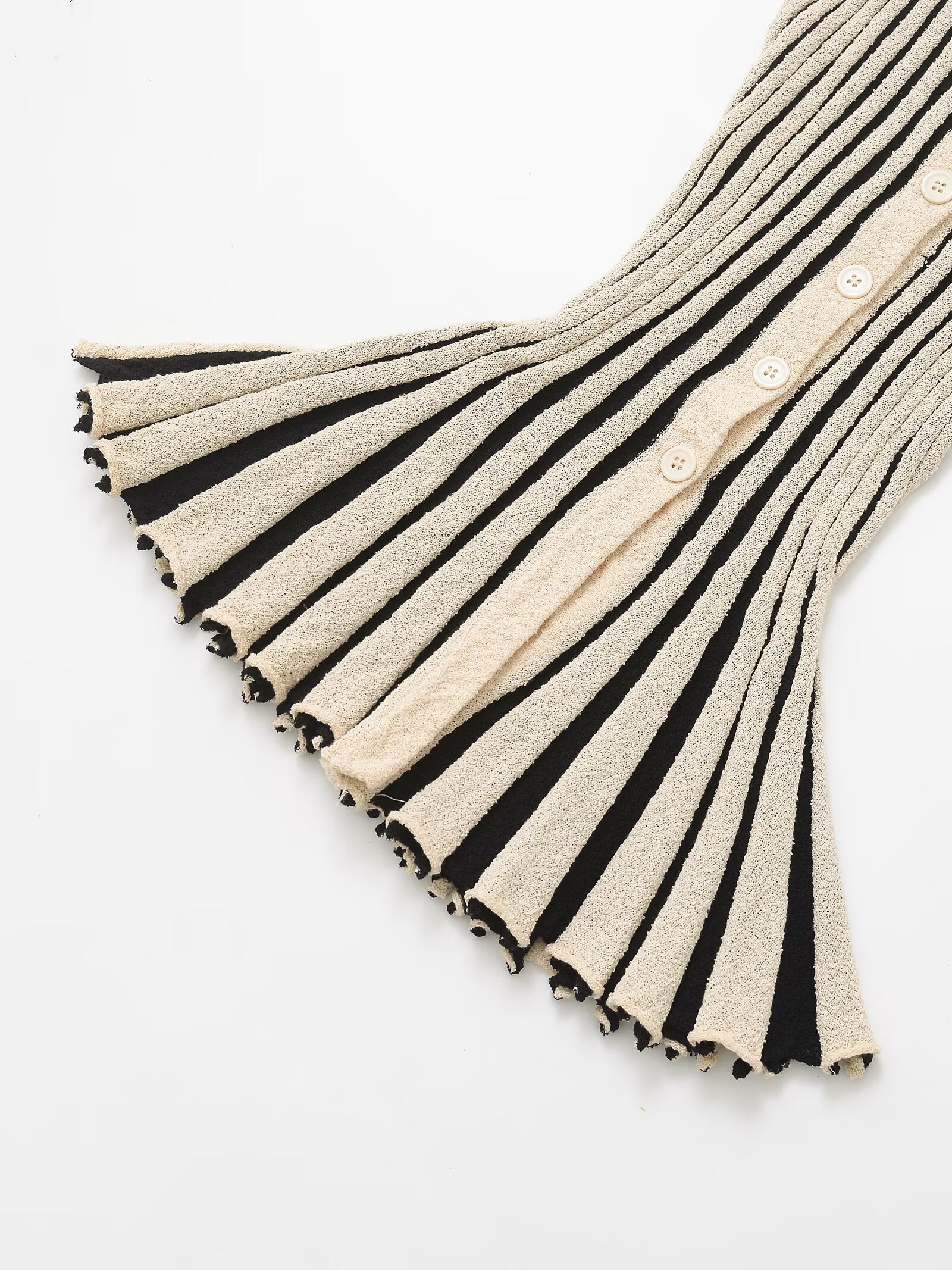 2 Pieces-Set gestreift aus Feinstrick