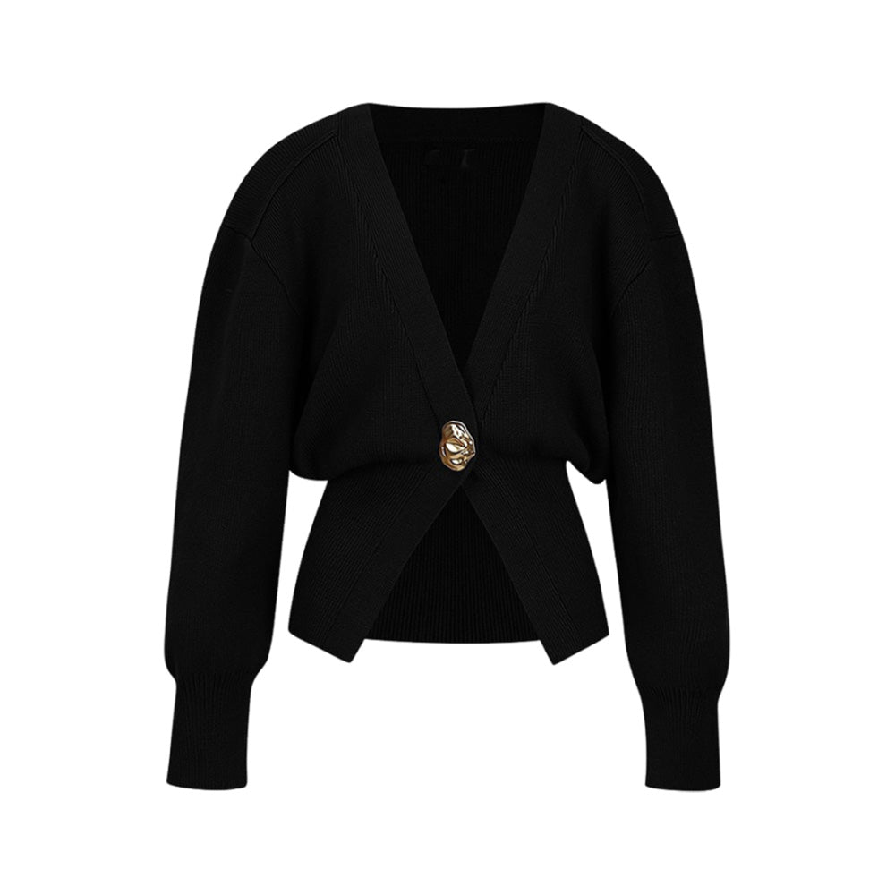 Cardigan mit goldenen Highlight Knopf