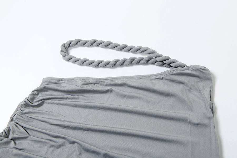 2 Pieces Plissee-Set mit Crop-Top und Maxirock