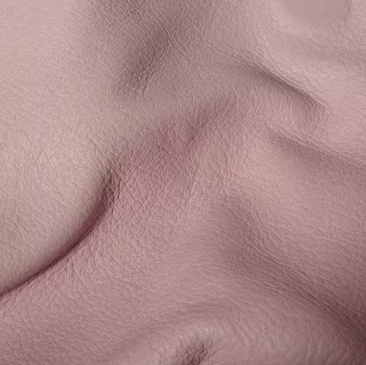 Elegante Clutch aus echtem Leder in Zartrosa