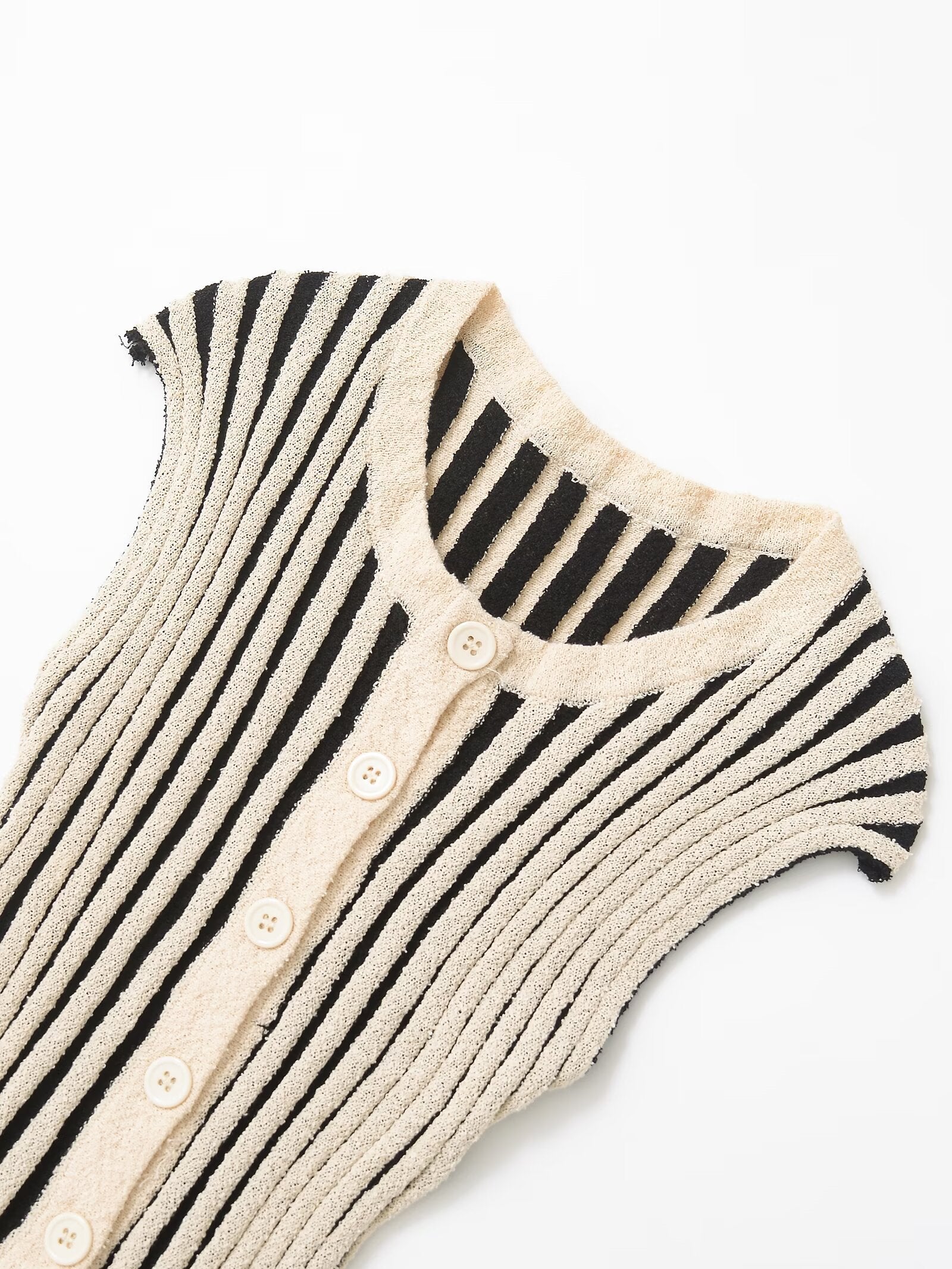 2 Pieces-Set gestreift aus Feinstrick