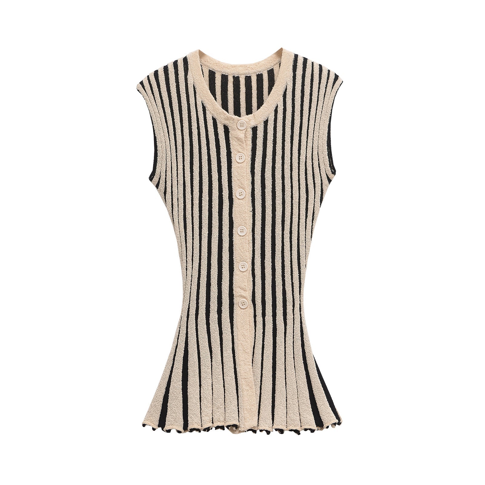 2 Pieces-Set gestreift aus Feinstrick