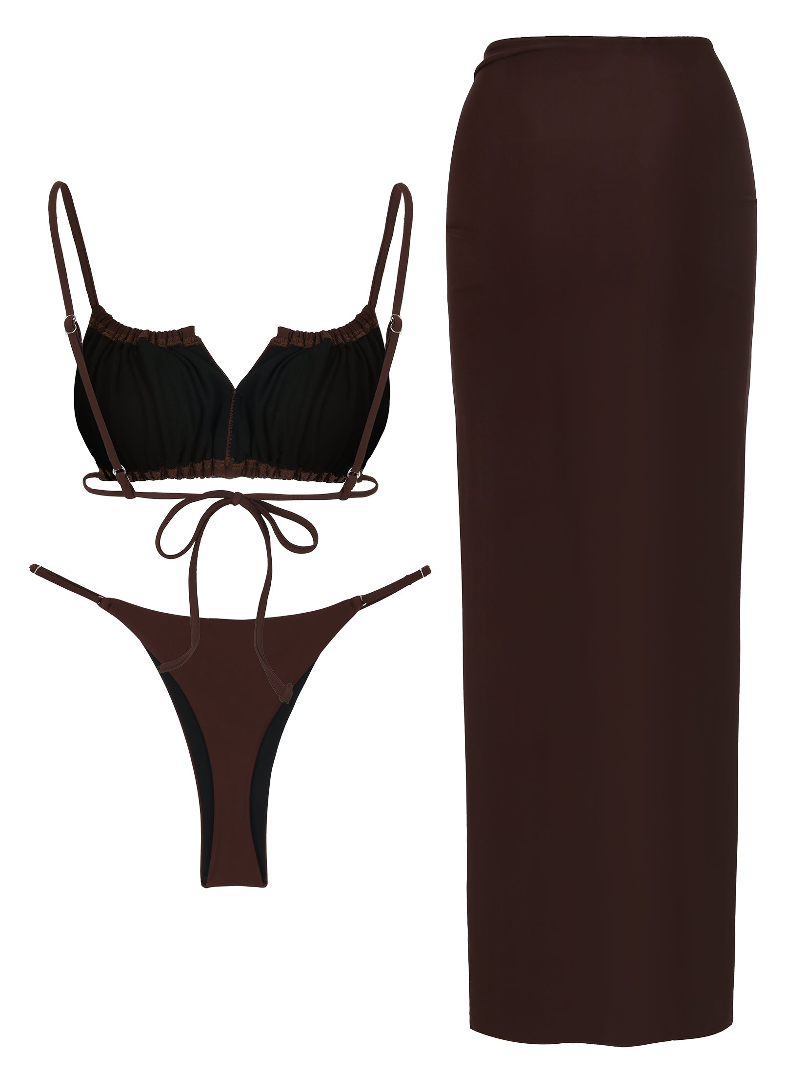 3 Pieces Bikini-Set mit auffälligen Details