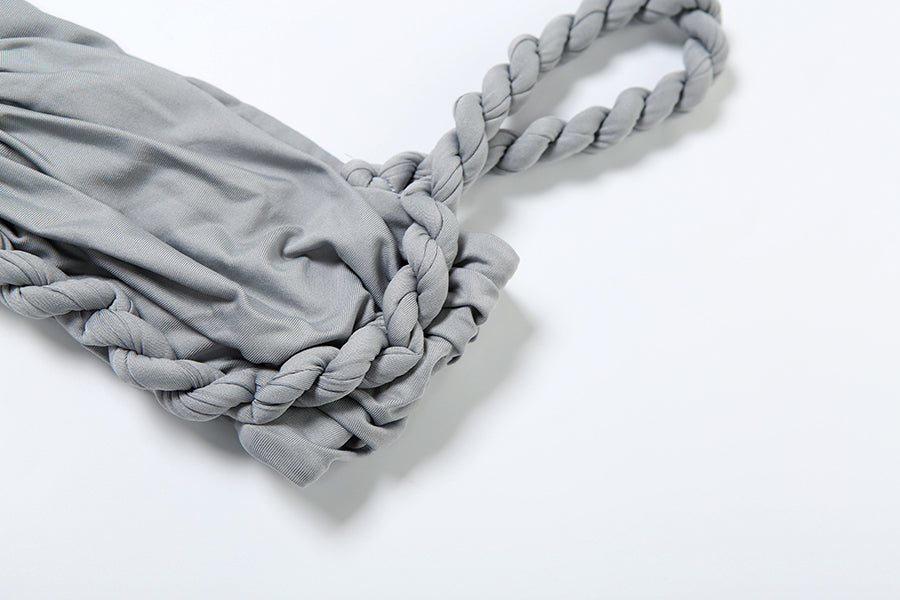 2 Pieces Plissee-Set mit Crop-Top und Maxirock