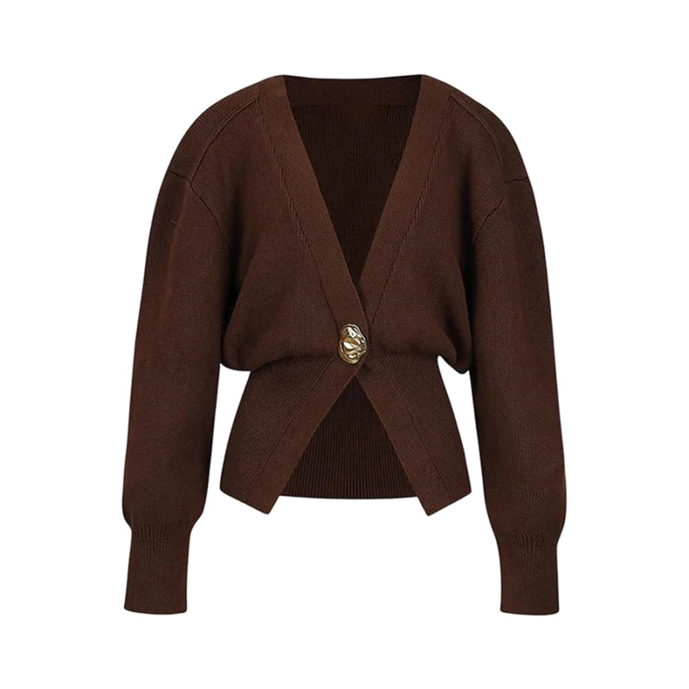 Cardigan mit goldenen Highlight Knopf