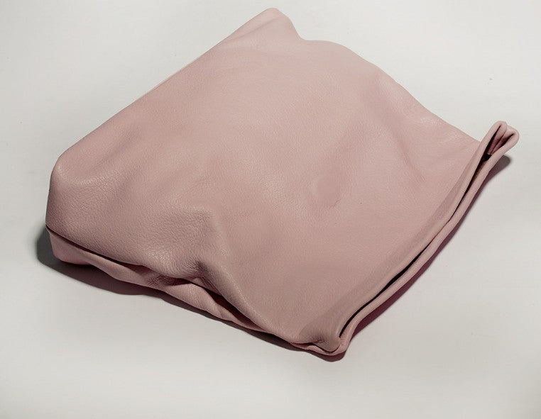 Elegante Clutch aus echtem Leder in Zartrosa