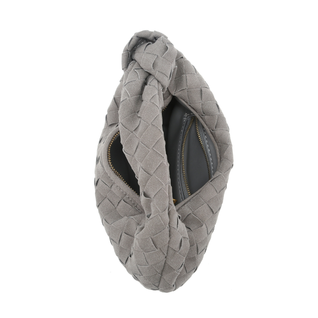 Gewebte Handtasche mit Knoten