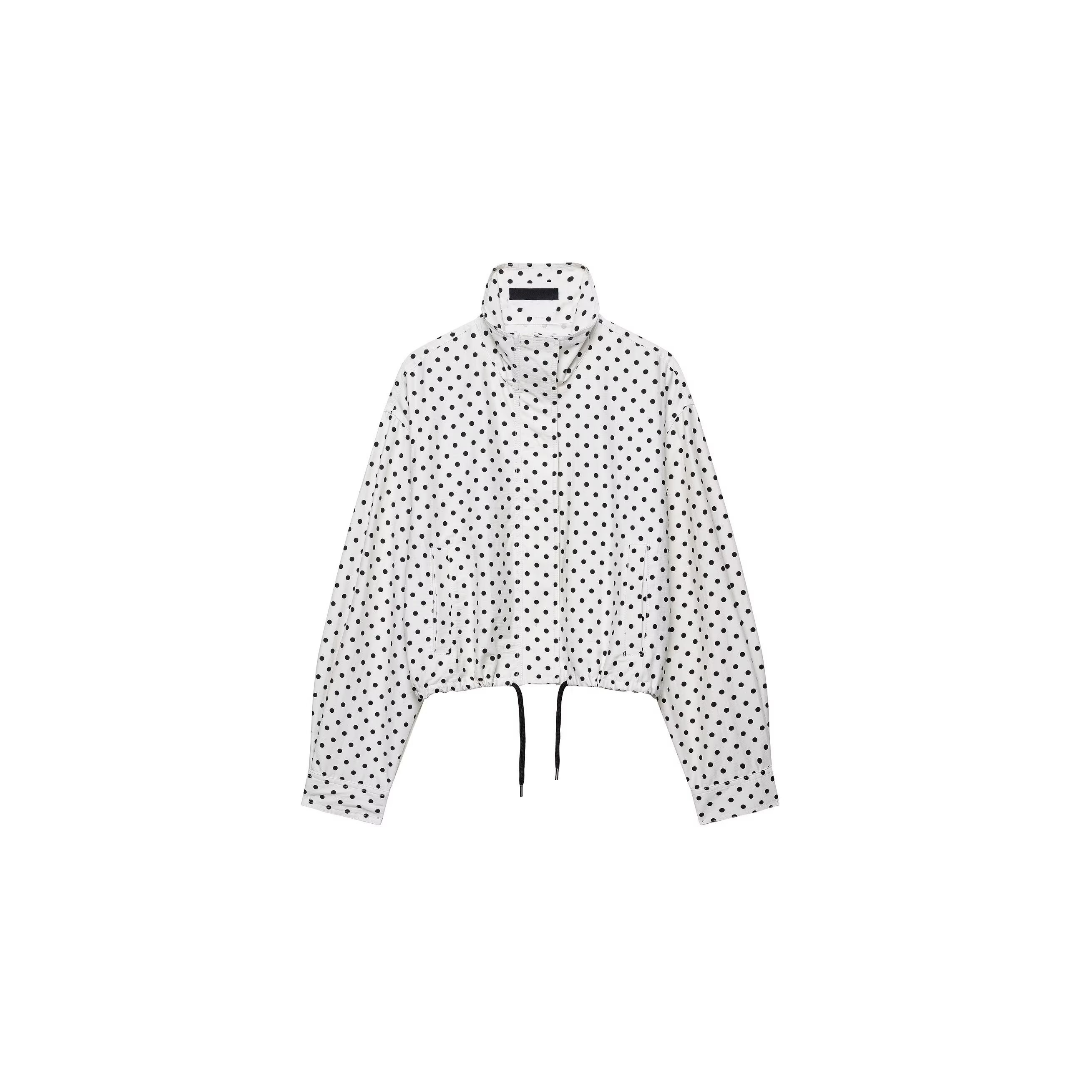 Kurzjacke im Polka-Dot-Design