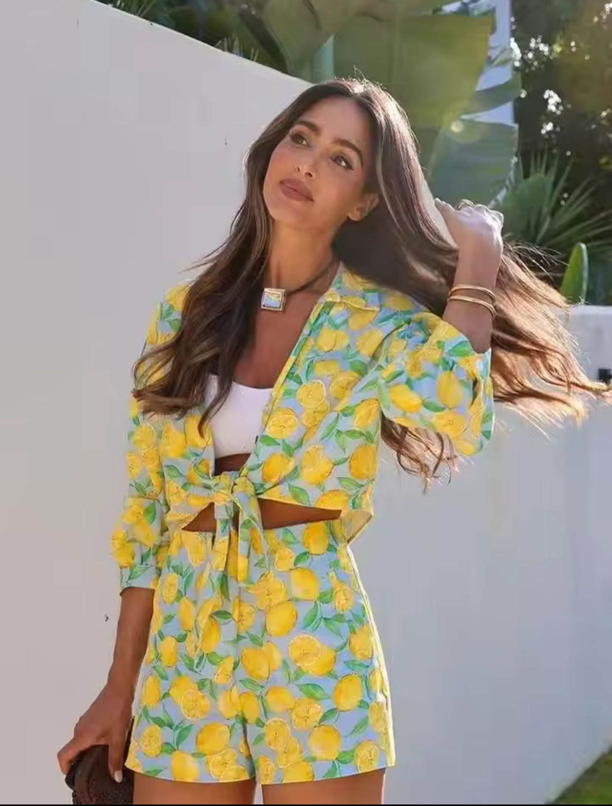 Leinen Set mit Zitronen