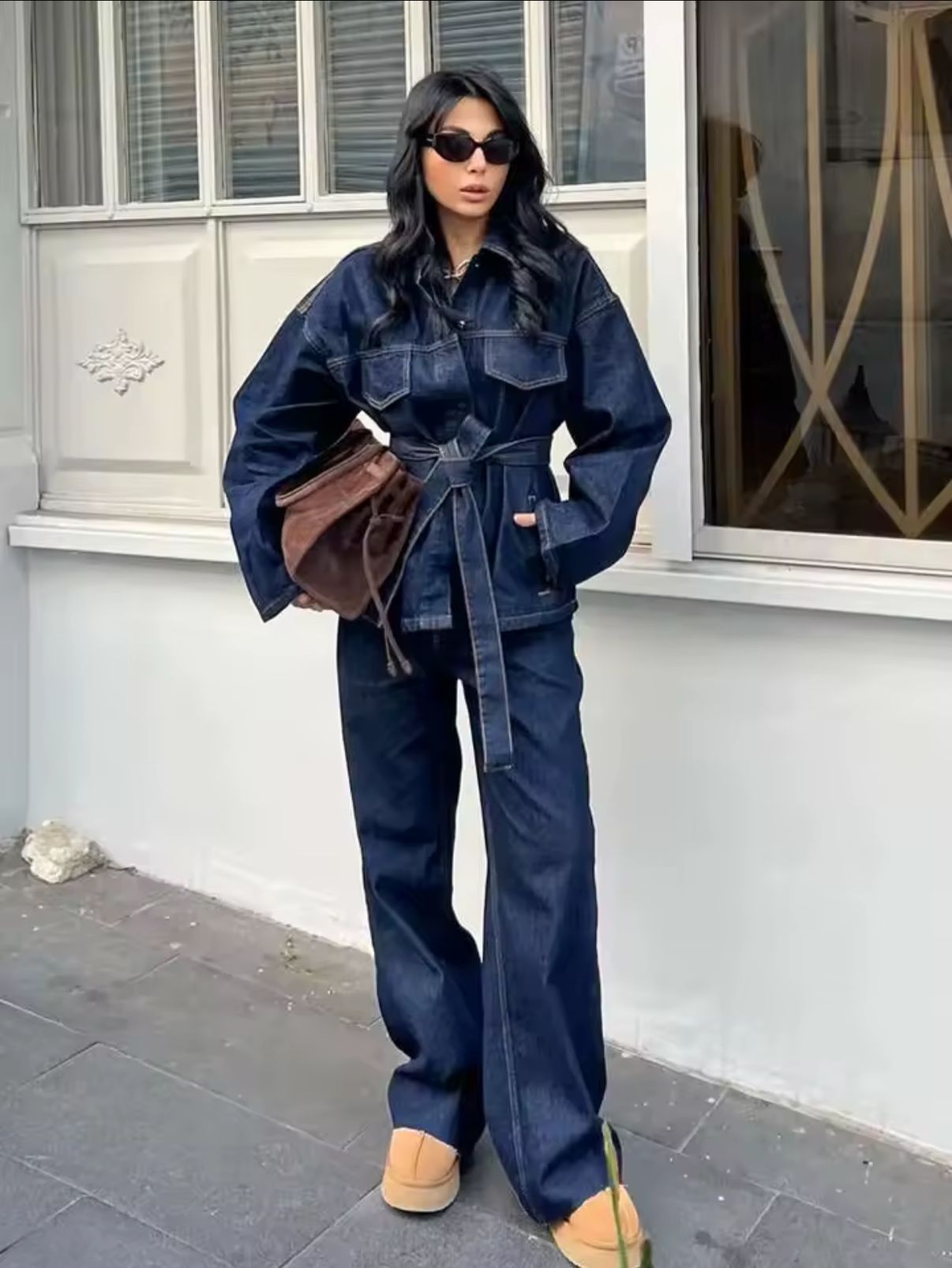 Zweiteiliges Denim-Set