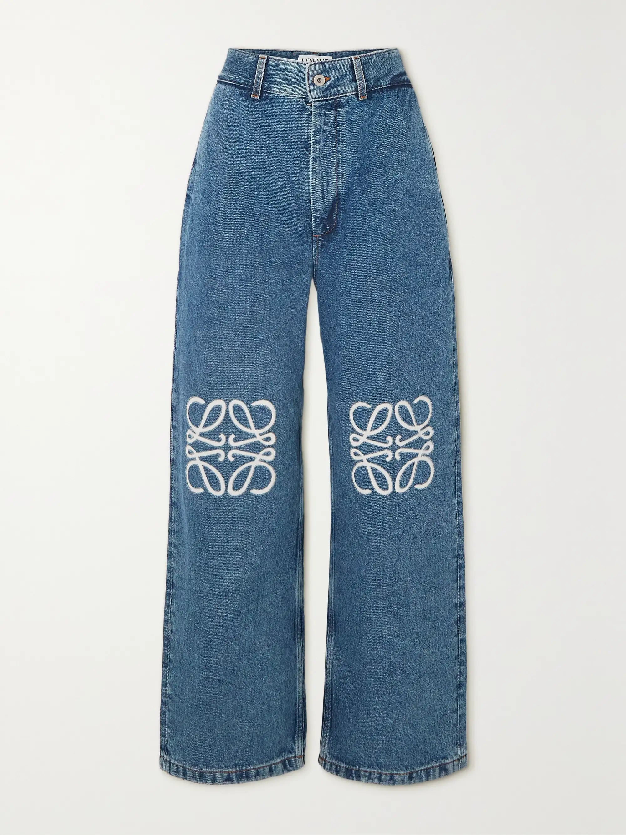 Jeans mit Logo-Stickerei